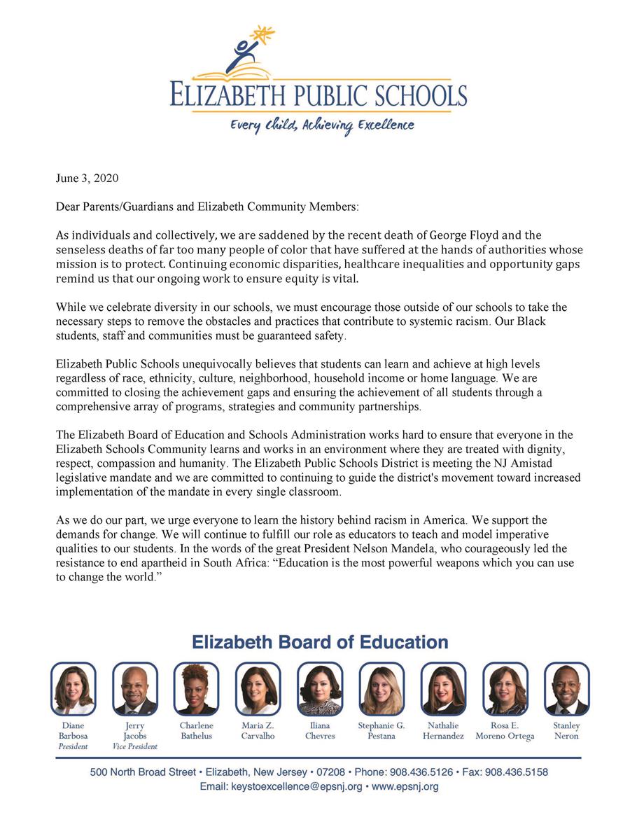6-3-20 Letter to the EPS Community on the Death of George Floyd- 6-3-2056  